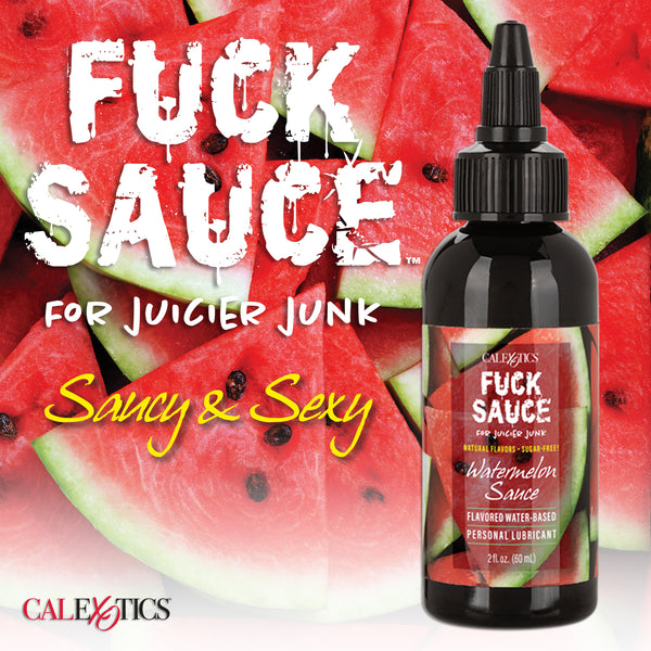 CalExotics Fuck Sauce Flavored Water-Based Personal Lubricant - Watermelon 2 oz. - Extreme Toyz Singapore - https://extremetoyz.com.sg - Sex Toys and Lingerie Online Store - Bondage Gear / Vibrators / Electrosex Toys / Wireless Remote Control Vibes / Sexy Lingerie and Role Play / BDSM / Dungeon Furnitures / Dildos and Strap Ons &nbsp;/ Anal and Prostate Massagers / Anal Douche and Cleaning Aide / Delay Sprays and Gels / 