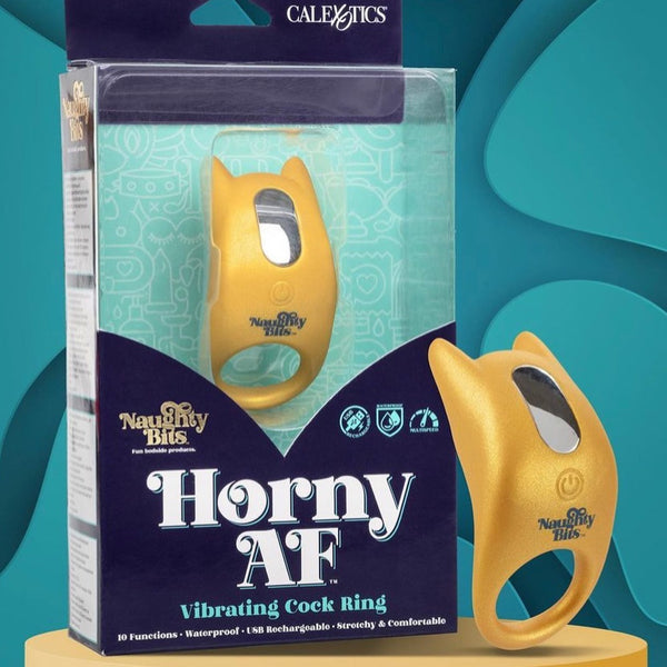 Naughty Bits Horny AF Rechargeable Vibrating Cock Ring