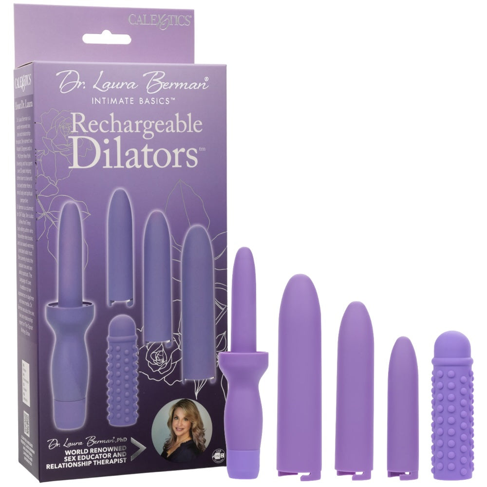 Dr. Laura Berman Rechargeable Dilators Set of 4 Locking Sizes Plus Sleeve