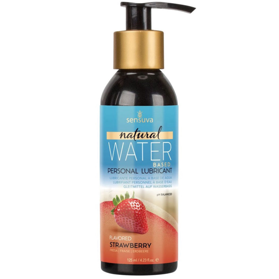 Natural Water-Based Strawberry Personal Lubricant - 125ml