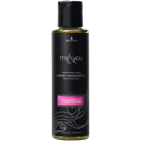 Sensuva Me & You Pheromone Infused Pomegranate, Fig, Coconut & Plumeria Luxury Massage Oil - 125ml - Extreme Toyz Singapore - https://extremetoyz.com.sg - Sex Toys and Lingerie Online Store - Bondage Gear / Vibrators / Electrosex Toys / Wireless Remote Control Vibes / Sexy Lingerie and Role Play / BDSM / Dungeon Furnitures / Dildos and Strap Ons &nbsp;/ Anal and Prostate Massagers / Anal Douche and Cleaning Aide / Delay Sprays and Gels / Lubricants and more...