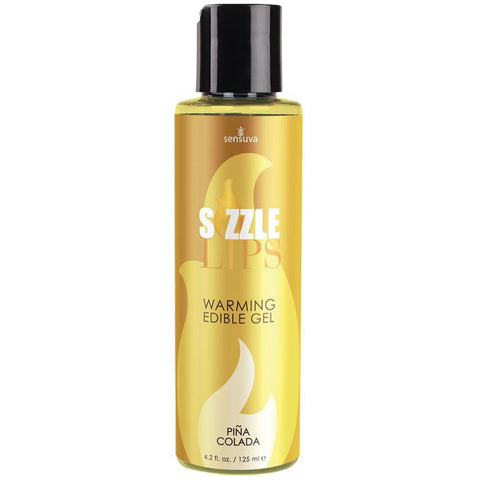 Sensuva Sizzle Lips Pina Colada Warming Edible Gel - 125ml - Extreme Toyz Singapore - https://extremetoyz.com.sg - Sex Toys and Lingerie Online Store - Bondage Gear / Vibrators / Electrosex Toys / Wireless Remote Control Vibes / Sexy Lingerie and Role Play / BDSM / Dungeon Furnitures / Dildos and Strap Ons &nbsp;/ Anal and Prostate Massagers / Anal Douche and Cleaning Aide / Delay Sprays and Gels / Lubricants and more...