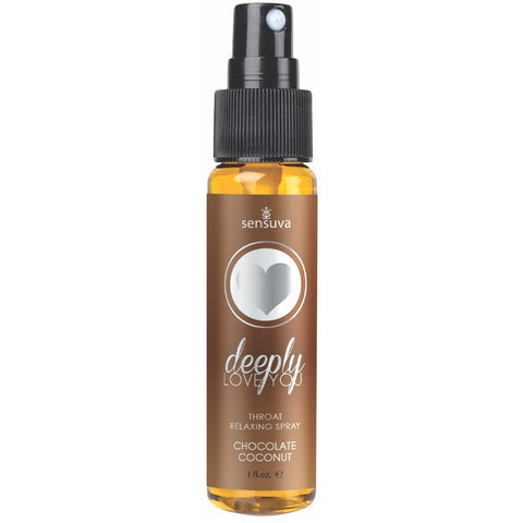 Sensuva Deeply Love You Chocolate Coconut Throat Relaxing Spray - 29ml - Extreme Toyz Singapore - https://extremetoyz.com.sg - Sex Toys and Lingerie Online Store - Bondage Gear / Vibrators / Electrosex Toys / Wireless Remote Control Vibes / Sexy Lingerie and Role Play / BDSM / Dungeon Furnitures / Dildos and Strap Ons &nbsp;/ Anal and Prostate Massagers / Anal Douche and Cleaning Aide / Delay Sprays and Gels / Lubricants and more...