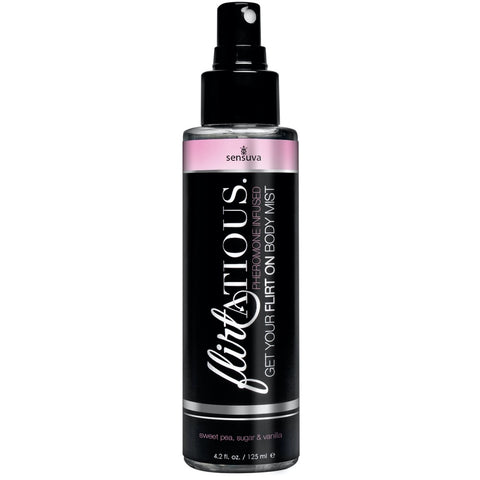 Sensuva Flirtatious Pheromone Infused Sweet Pea, Sugar & Vanilla Body Mist - 125ml - Extreme Toyz Singapore - https://extremetoyz.com.sg - Sex Toys and Lingerie Online Store - Bondage Gear / Vibrators / Electrosex Toys / Wireless Remote Control Vibes / Sexy Lingerie and Role Play / BDSM / Dungeon Furnitures / Dildos and Strap Ons &nbsp;/ Anal and Prostate Massagers / Anal Douche and Cleaning Aide / Delay Sprays and Gels / Lubricants and more...