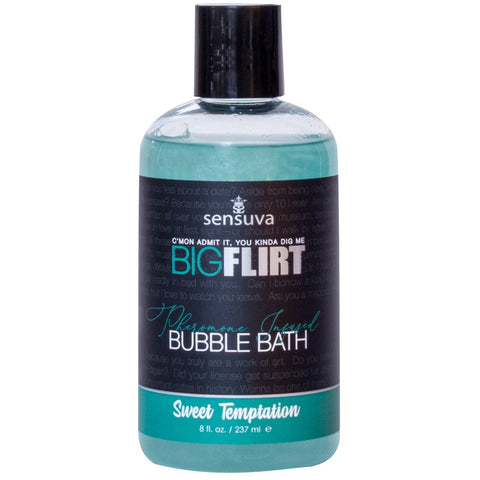 Sensuva Big Flirt Pheromone Infused Sweet Temptations Bubble Bath - 237ml - Extreme Toyz Singapore - https://extremetoyz.com.sg - Sex Toys and Lingerie Online Store - Bondage Gear / Vibrators / Electrosex Toys / Wireless Remote Control Vibes / Sexy Lingerie and Role Play / BDSM / Dungeon Furnitures / Dildos and Strap Ons &nbsp;/ Anal and Prostate Massagers / Anal Douche and Cleaning Aide / Delay Sprays and Gels / Lubricants and more...