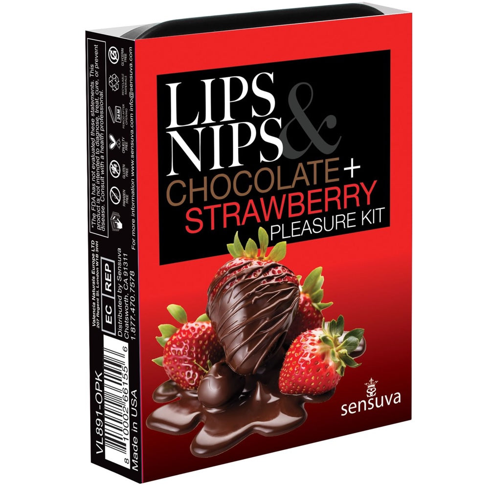 リップス＆ニップス プレジャーキット - チョコレート＆ストロベリー