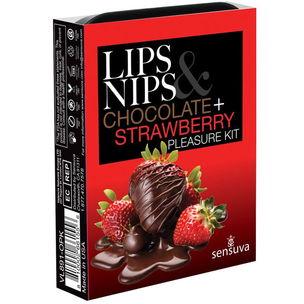 リップス＆ニップス プレジャーキット - チョコレート＆ストロベリー