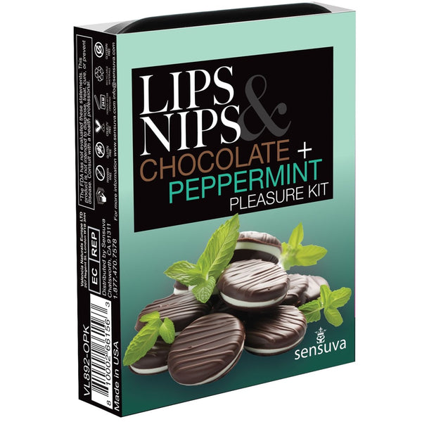 Lips & Nips Pleasure Kit - Chocolate and Peppermint