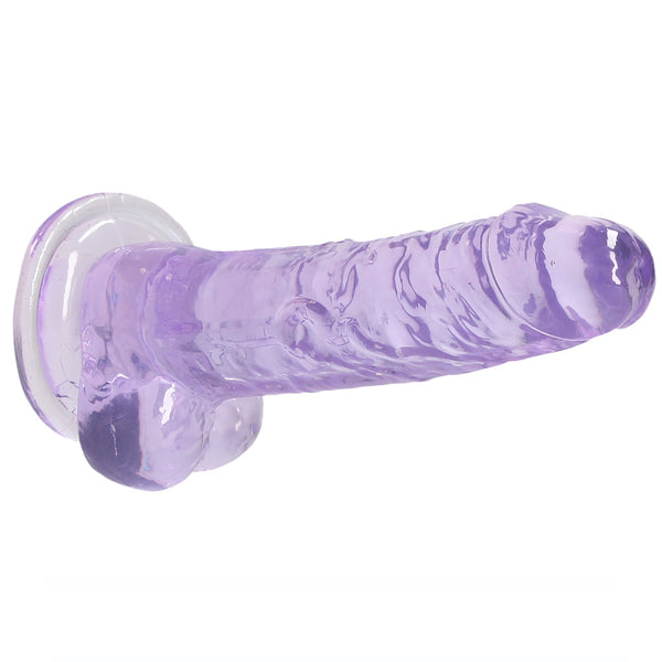 Shots America RealRock 7" Crystal Clear Dildo With Balls - Purple - Extreme Toyz Singapore - https://extremetoyz.com.sg - Sex Toys and Lingerie Online Store - Bondage Gear / Vibrators / Electrosex Toys / Wireless Remote Control Vibes / Sexy Lingerie and Role Play / BDSM / Dungeon Furnitures / Dildos and Strap Ons &nbsp;/ Anal and Prostate Massagers / Anal Douche and Cleaning Aide / Delay Sprays and Gels / Lubricants and more...