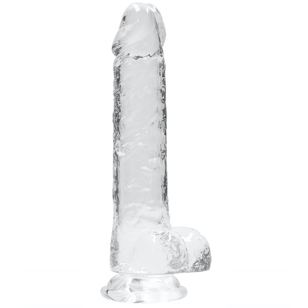 Shots America RealRock 8" Crystal Clear Dildo With Balls - Clear - Extreme Toyz Singapore - https://extremetoyz.com.sg - Sex Toys and Lingerie Online Store - Bondage Gear / Vibrators / Electrosex Toys / Wireless Remote Control Vibes / Sexy Lingerie and Role Play / BDSM / Dungeon Furnitures / Dildos and Strap Ons &nbsp;/ Anal and Prostate Massagers / Anal Douche and Cleaning Aide / Delay Sprays and Gels / Lubricants and more...