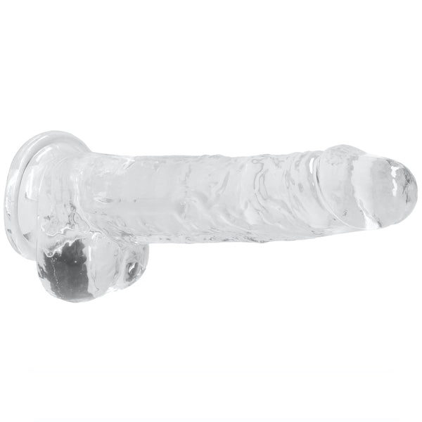 Shots America RealRock 8" Crystal Clear Dildo With Balls - Clear - Extreme Toyz Singapore - https://extremetoyz.com.sg - Sex Toys and Lingerie Online Store - Bondage Gear / Vibrators / Electrosex Toys / Wireless Remote Control Vibes / Sexy Lingerie and Role Play / BDSM / Dungeon Furnitures / Dildos and Strap Ons &nbsp;/ Anal and Prostate Massagers / Anal Douche and Cleaning Aide / Delay Sprays and Gels / Lubricants and more...