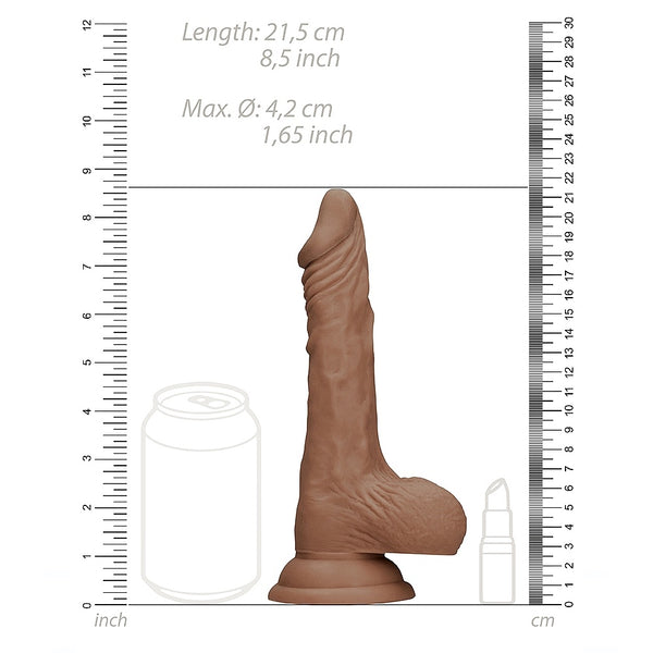 Shots America RealRock 8" Dong with Testicles - Tan - Extreme Toyz Singapore - https://extremetoyz.com.sg - Sex Toys and Lingerie Online Store - Bondage Gear / Vibrators / Electrosex Toys / Wireless Remote Control Vibes / Sexy Lingerie and Role Play / BDSM / Dungeon Furnitures / Dildos and Strap Ons &nbsp;/ Anal and Prostate Massagers / Anal Douche and Cleaning Aide / Delay Sprays and Gels / Lubricants and more...