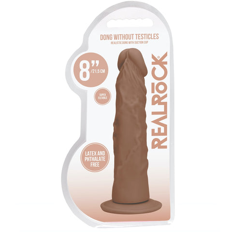 Shots America RealRock 8" Dong without Testicles - Tan - Extreme Toyz Singapore - https://extremetoyz.com.sg - Sex Toys and Lingerie Online Store - Bondage Gear / Vibrators / Electrosex Toys / Wireless Remote Control Vibes / Sexy Lingerie and Role Play / BDSM / Dungeon Furnitures / Dildos and Strap Ons &nbsp;/ Anal and Prostate Massagers / Anal Douche and Cleaning Aide / Delay Sprays and Gels / Lubricants and more...