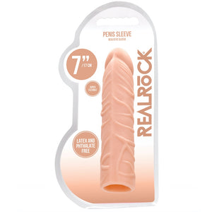 Shots America RealRock 7" Penis Sleeve - Light - Extreme Toyz Singapore - https://extremetoyz.com.sg - Sex Toys and Lingerie Online Store - Bondage Gear / Vibrators / Electrosex Toys / Wireless Remote Control Vibes / Sexy Lingerie and Role Play / BDSM / Dungeon Furnitures / Dildos and Strap Ons &nbsp;/ Anal and Prostate Massagers / Anal Douche and Cleaning Aide / Delay Sprays and Gels / Lubricants and more...