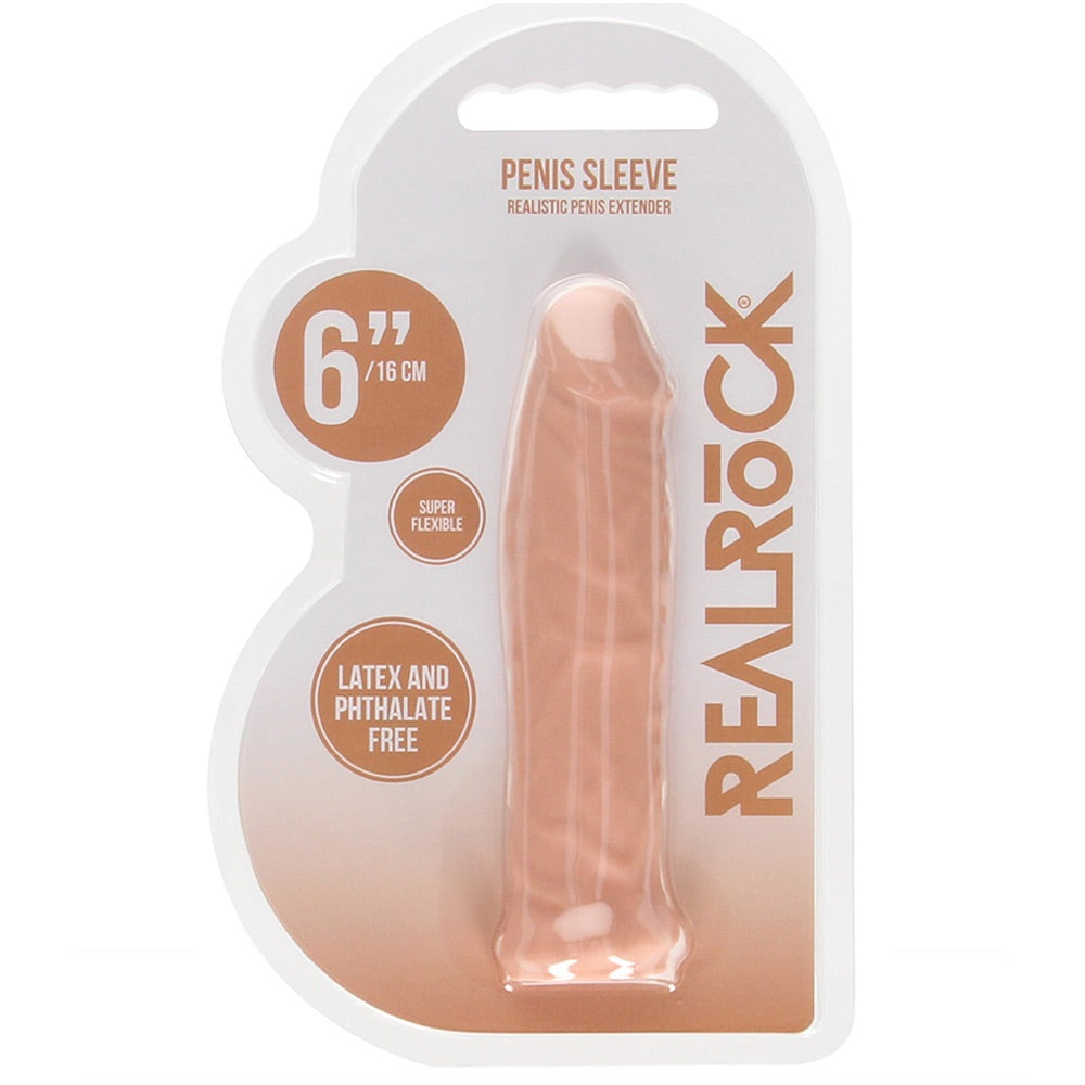 Shots America RealRock 6" Penis Sleeve - Light - Extreme Toyz Singapore - https://extremetoyz.com.sg - Sex Toys and Lingerie Online Store - Bondage Gear / Vibrators / Electrosex Toys / Wireless Remote Control Vibes / Sexy Lingerie and Role Play / BDSM / Dungeon Furnitures / Dildos and Strap Ons &nbsp;/ Anal and Prostate Massagers / Anal Douche and Cleaning Aide / Delay Sprays and Gels / Lubricants and more...