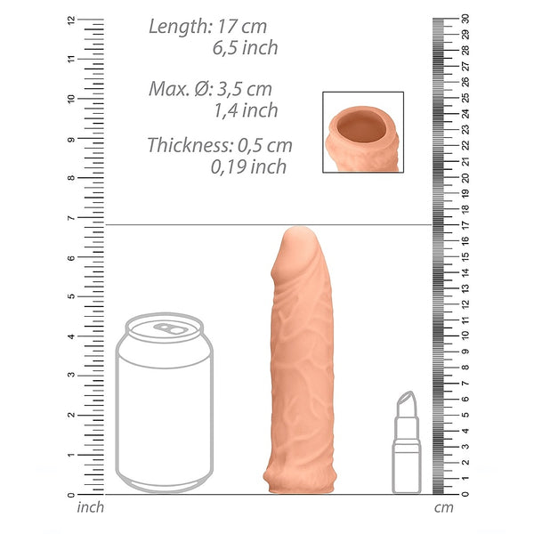 Shots America RealRock 6" Penis Sleeve - Light - Extreme Toyz Singapore - https://extremetoyz.com.sg - Sex Toys and Lingerie Online Store - Bondage Gear / Vibrators / Electrosex Toys / Wireless Remote Control Vibes / Sexy Lingerie and Role Play / BDSM / Dungeon Furnitures / Dildos and Strap Ons &nbsp;/ Anal and Prostate Massagers / Anal Douche and Cleaning Aide / Delay Sprays and Gels / Lubricants and more...