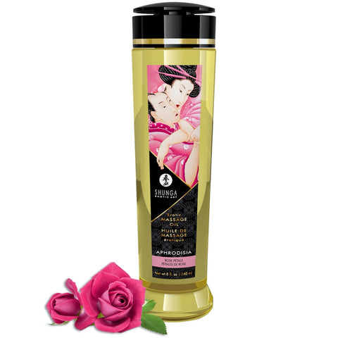 SHUNGA Erotic Massage Oil Aphrodisia - Rose Petals 240ml - Extreme Toyz Singapore - https://extremetoyz.com.sg - Sex Toys and Lingerie Online Store - Bondage Gear / Vibrators / Electrosex Toys / Wireless Remote Control Vibes / Sexy Lingerie and Role Play / BDSM / Dungeon Furnitures / Dildos and Strap Ons &nbsp;/ Anal and Prostate Massagers / Anal Douche and Cleaning Aide / Delay Sprays and Gels / Lubricants and more...