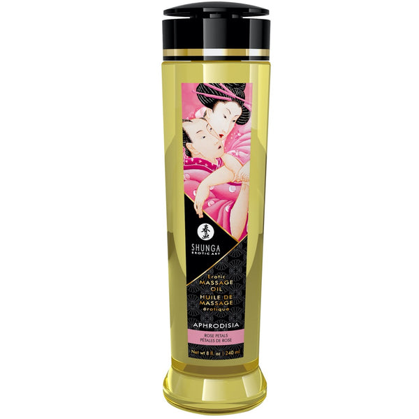 SHUNGA Erotic Massage Oil Aphrodisia - Rose Petals 240ml - Extreme Toyz Singapore - https://extremetoyz.com.sg - Sex Toys and Lingerie Online Store - Bondage Gear / Vibrators / Electrosex Toys / Wireless Remote Control Vibes / Sexy Lingerie and Role Play / BDSM / Dungeon Furnitures / Dildos and Strap Ons &nbsp;/ Anal and Prostate Massagers / Anal Douche and Cleaning Aide / Delay Sprays and Gels / Lubricants and more...