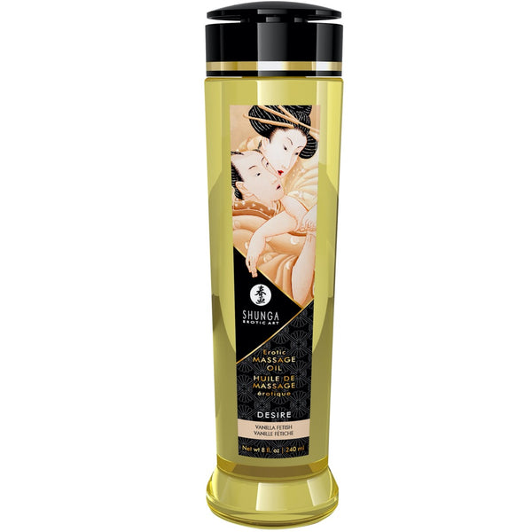 SHUNGA Erotic Massage Oil Desire  - Vanilla Fetish 240ml - Extreme Toyz Singapore - https://extremetoyz.com.sg - Sex Toys and Lingerie Online Store - Bondage Gear / Vibrators / Electrosex Toys / Wireless Remote Control Vibes / Sexy Lingerie and Role Play / BDSM / Dungeon Furnitures / Dildos and Strap Ons &nbsp;/ Anal and Prostate Massagers / Anal Douche and Cleaning Aide / Delay Sprays and Gels / Lubricants and more...