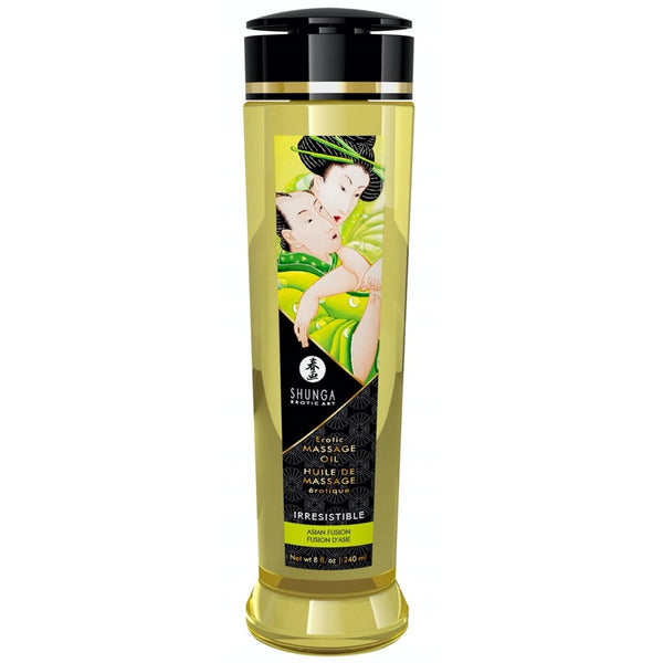 SHUNGA Erotic Massage Oil Irresistible - Asian Fusion 240ml - Extreme Toyz Singapore - https://extremetoyz.com.sg - Sex Toys and Lingerie Online Store - Bondage Gear / Vibrators / Electrosex Toys / Wireless Remote Control Vibes / Sexy Lingerie and Role Play / BDSM / Dungeon Furnitures / Dildos and Strap Ons &nbsp;/ Anal and Prostate Massagers / Anal Douche and Cleaning Aide / Delay Sprays and Gels / Lubricants and more...