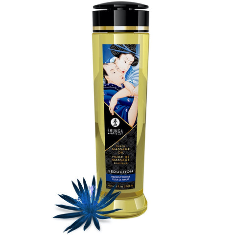SHUNGA Erotic Massage Oil Seduction - Midnight Flower 240ml - Extreme Toyz Singapore - https://extremetoyz.com.sg - Sex Toys and Lingerie Online Store - Bondage Gear / Vibrators / Electrosex Toys / Wireless Remote Control Vibes / Sexy Lingerie and Role Play / BDSM / Dungeon Furnitures / Dildos and Strap Ons &nbsp;/ Anal and Prostate Massagers / Anal Douche and Cleaning Aide / Delay Sprays and Gels / Lubricants and more...