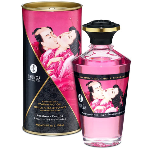 SHUNGA Aphrodisiac Warming Oil - Raspberry Feeling 100ml - Extreme Toyz Singapore - https://extremetoyz.com.sg - Sex Toys and Lingerie Online Store - Bondage Gear / Vibrators / Electrosex Toys / Wireless Remote Control Vibes / Sexy Lingerie and Role Play / BDSM / Dungeon Furnitures / Dildos and Strap Ons &nbsp;/ Anal and Prostate Massagers / Anal Douche and Cleaning Aide / Delay Sprays and Gels / Lubricants and more...