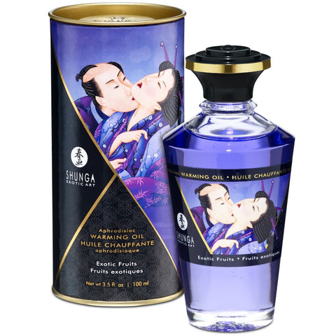 SHUNGA Aphrodisiac Warming Oil - Exotic Fruits 100ml - Extreme Toyz Singapore - https://extremetoyz.com.sg - Sex Toys and Lingerie Online Store - Bondage Gear / Vibrators / Electrosex Toys / Wireless Remote Control Vibes / Sexy Lingerie and Role Play / BDSM / Dungeon Furnitures / Dildos and Strap Ons &nbsp;/ Anal and Prostate Massagers / Anal Douche and Cleaning Aide / Delay Sprays and Gels / Lubricants and more...