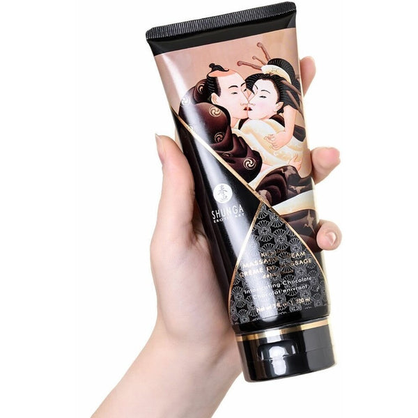 SHUNGA Kissable Massage Cream - Intoxicating Chocolate 200ml - Extreme Toyz Singapore - https://extremetoyz.com.sg - Sex Toys and Lingerie Online Store - Bondage Gear / Vibrators / Electrosex Toys / Wireless Remote Control Vibes / Sexy Lingerie and Role Play / BDSM / Dungeon Furnitures / Dildos and Strap Ons &nbsp;/ Anal and Prostate Massagers / Anal Douche and Cleaning Aide / Delay Sprays and Gels / Lubricants and more...