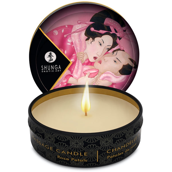 SHUNGA Mini Massage Candle Aphrodisia - Roses Petals - Extreme Toyz Singapore - https://extremetoyz.com.sg - Sex Toys and Lingerie Online Store - Bondage Gear / Vibrators / Electrosex Toys / Wireless Remote Control Vibes / Sexy Lingerie and Role Play / BDSM / Dungeon Furnitures / Dildos and Strap Ons &nbsp;/ Anal and Prostate Massagers / Anal Douche and Cleaning Aide / Delay Sprays and Gels / Lubricants and more...