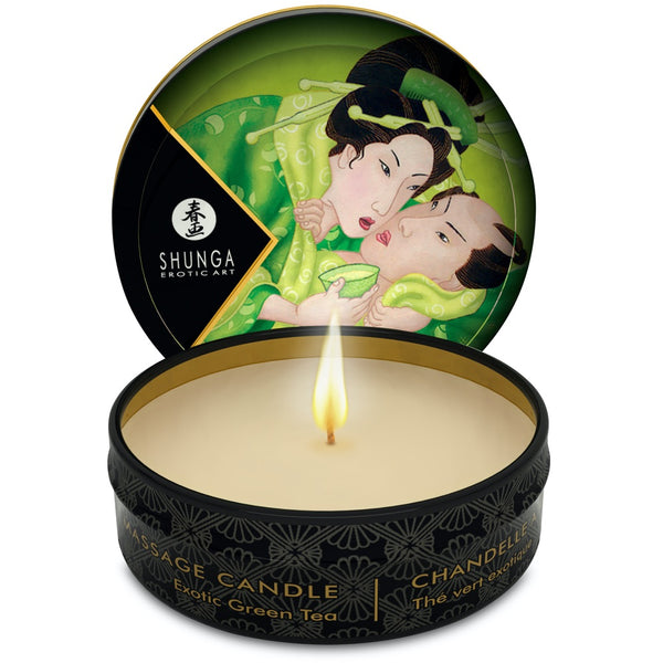 SHUNGA Mini Massage Candle Zenitude - Exotic Green Tea - Extreme Toyz Singapore - https://extremetoyz.com.sg - Sex Toys and Lingerie Online Store - Bondage Gear / Vibrators / Electrosex Toys / Wireless Remote Control Vibes / Sexy Lingerie and Role Play / BDSM / Dungeon Furnitures / Dildos and Strap Ons &nbsp;/ Anal and Prostate Massagers / Anal Douche and Cleaning Aide / Delay Sprays and Gels / Lubricants and more...