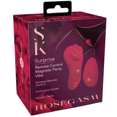Secret Kisses Rosegasm Surprise Remote Control Magnetic Rechargeable Panty Vibe - Extreme Toyz Singapore - https://extremetoyz.com.sg - Sex Toys and Lingerie Online Store - Bondage Gear / Vibrators / Electrosex Toys / Wireless Remote Control Vibes / Sexy Lingerie and Role Play / BDSM / Dungeon Furnitures / Dildos and Strap Ons  / Anal and Prostate Massagers / Anal Douche and Cleaning Aide / Delay Sprays and Gels / Lubricants and more...