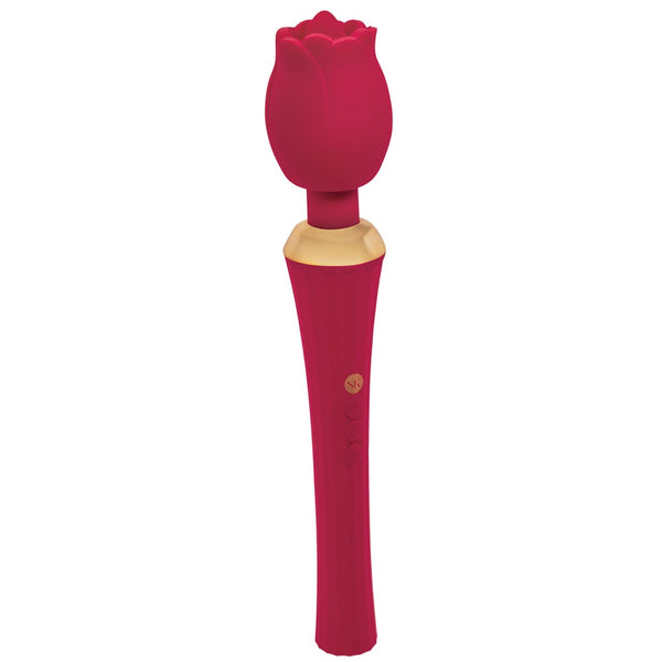 Rosegasm Rose Wand Rechargeable Vibrator with Mini Tongue Stimulator - Extreme Toyz Singapore - https://extremetoyz.com.sg - Sex Toys and Lingerie Online Store - Bondage Gear / Vibrators / Electrosex Toys / Wireless Remote Control Vibes / Sexy Lingerie and Role Play / BDSM / Dungeon Furnitures / Dildos and Strap Ons / Anal and Prostate Massagers / Anal Douche and Cleaning Aide / Delay Sprays and Gels / Lubricants and more...