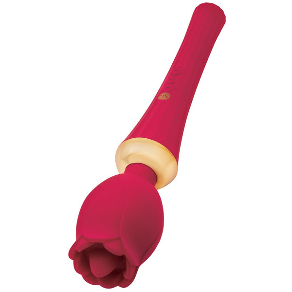 Rosegasm Rose Wand Rechargeable Vibrator with Mini Tongue Stimulator - Extreme Toyz Singapore - https://extremetoyz.com.sg - Sex Toys and Lingerie Online Store - Bondage Gear / Vibrators / Electrosex Toys / Wireless Remote Control Vibes / Sexy Lingerie and Role Play / BDSM / Dungeon Furnitures / Dildos and Strap Ons / Anal and Prostate Massagers / Anal Douche and Cleaning Aide / Delay Sprays and Gels / Lubricants and more...