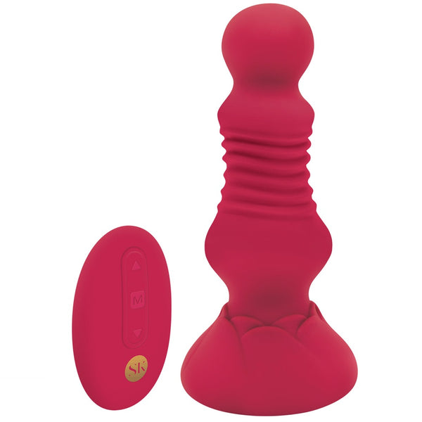 Secret Kisses Rosegasm Rosebud Remote Control Thrusting Rechargeable Butt Plug - Extreme Toyz Singapore - https://extremetoyz.com.sg - Sex Toys and Lingerie Online Store - Bondage Gear / Vibrators / Electrosex Toys / Wireless Remote Control Vibes / Sexy Lingerie and Role Play / BDSM / Dungeon Furnitures / Dildos and Strap Ons  / Anal and Prostate Massagers / Anal Douche and Cleaning Aide / Delay Sprays and Gels / Lubricants and more...