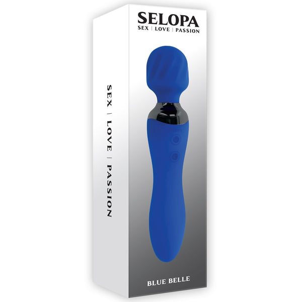 Selopa Blue Belle 7-Function Double Ended Rechargeable Wand Vibrator