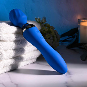 Selopa Blue Belle 7-Function Double Ended Rechargeable Wand Vibrator