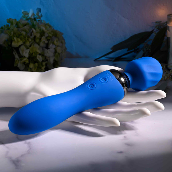 Selopa Blue Belle 7-Function Double Ended Rechargeable Wand Vibrator