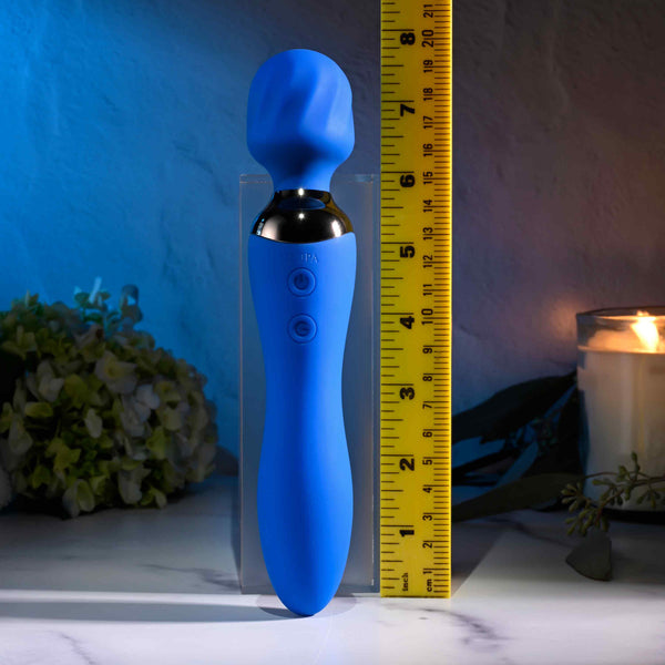 Selopa Blue Belle 7-Function Double Ended Rechargeable Wand Vibrator