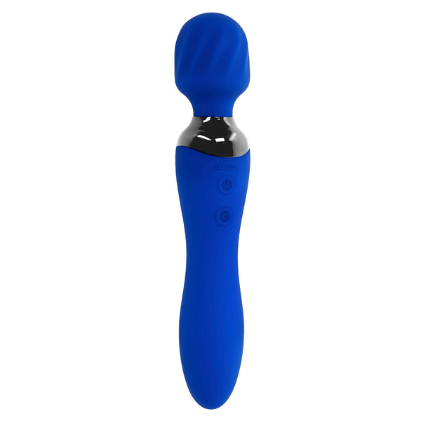 Selopa Blue Belle 7-Function Double Ended Rechargeable Wand Vibrator