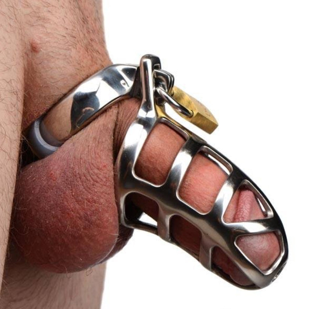 Detained Stainless Steel Chastity Cage