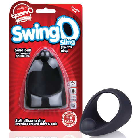 SwingO Sling Contoured Cock Ring with Perineum Massage
