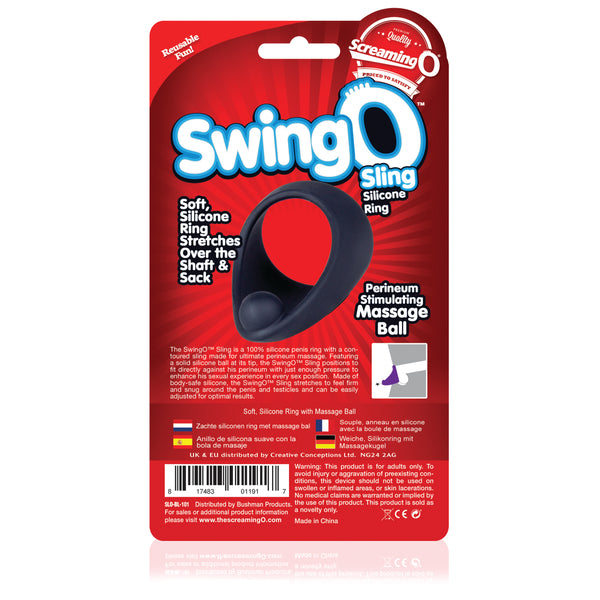 SwingO Sling Contoured Cock Ring with Perineum Massage