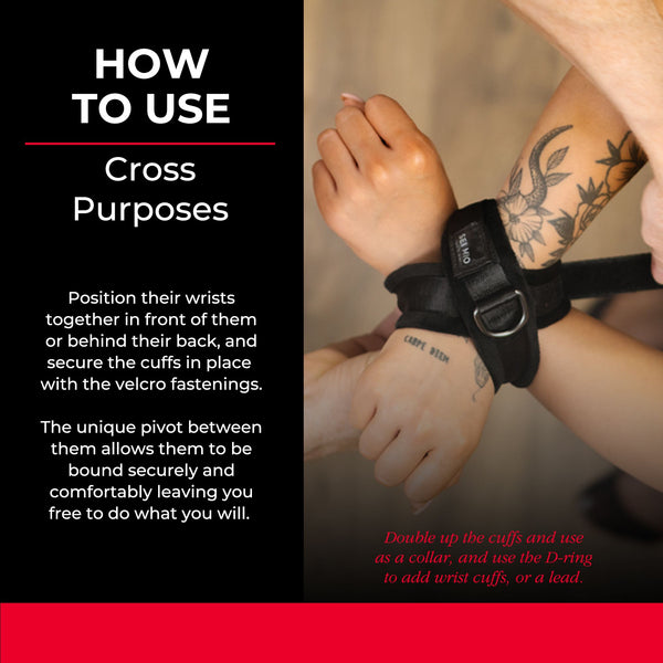 Cross Purposes Over-Wrap Cross Cuff Restraints