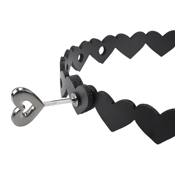 Sex & Mischief: Heart Day Lockable Collar with Hex Key