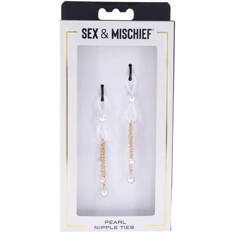 Sex & Mischief Pearl Nipple Ties