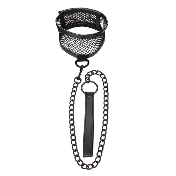 Sportsheets Sex & Mischief Fishnet Collar & Leash - Extreme Toyz Singapore - https://extremetoyz.com.sg - Sex Toys and Lingerie Online Store - Bondage Gear / Vibrators / Electrosex Toys / Wireless Remote Control Vibes / Sexy Lingerie and Role Play / BDSM / Dungeon Furnitures / Dildos and Strap Ons  / Anal and Prostate Massagers / Anal Douche and Cleaning Aide / Delay Sprays and Gels / Lubricants and more...