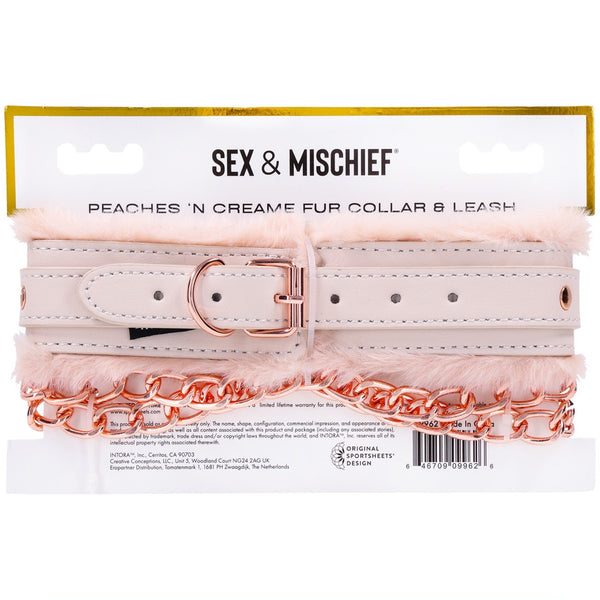 Sportsheets Sex & Mischief: Peaches ‘n CreaMe Fur Collar & Leash - Extreme Toyz Singapore - https://extremetoyz.com.sg - Sex Toys and Lingerie Online Store - Bondage Gear / Vibrators / Electrosex Toys / Wireless Remote Control Vibes / Sexy Lingerie and Role Play / BDSM / Dungeon Furnitures / Dildos and Strap Ons &nbsp;/ Anal and Prostate Massagers / Anal Douche and Cleaning Aide / Delay Sprays and Gels / Lubricants and more...