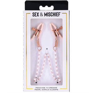 Sportsheets Sex & Mischief: Peaches ‘n CreaMe Pearl Nipple Clamps - Extreme Toyz Singapore - https://extremetoyz.com.sg - Sex Toys and Lingerie Online Store - Bondage Gear / Vibrators / Electrosex Toys / Wireless Remote Control Vibes / Sexy Lingerie and Role Play / BDSM / Dungeon Furnitures / Dildos and Strap Ons &nbsp;/ Anal and Prostate Massagers / Anal Douche and Cleaning Aide / Delay Sprays and Gels / Lubricants and more...