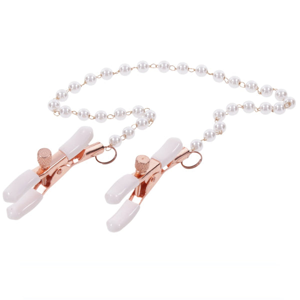 Sportsheets Sex & Mischief: Peaches ‘n CreaMe Pearl Nipple Clamps - Extreme Toyz Singapore - https://extremetoyz.com.sg - Sex Toys and Lingerie Online Store - Bondage Gear / Vibrators / Electrosex Toys / Wireless Remote Control Vibes / Sexy Lingerie and Role Play / BDSM / Dungeon Furnitures / Dildos and Strap Ons &nbsp;/ Anal and Prostate Massagers / Anal Douche and Cleaning Aide / Delay Sprays and Gels / Lubricants and more...