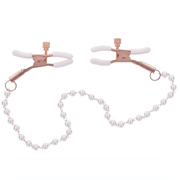 Sportsheets Sex & Mischief: Peaches ‘n CreaMe Pearl Nipple Clamps - Extreme Toyz Singapore - https://extremetoyz.com.sg - Sex Toys and Lingerie Online Store - Bondage Gear / Vibrators / Electrosex Toys / Wireless Remote Control Vibes / Sexy Lingerie and Role Play / BDSM / Dungeon Furnitures / Dildos and Strap Ons &nbsp;/ Anal and Prostate Massagers / Anal Douche and Cleaning Aide / Delay Sprays and Gels / Lubricants and more...